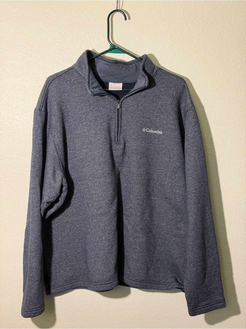 Columbia Men's Sz XL Extra Large Great Hart Mountain III Half-Zip Pullover Gray